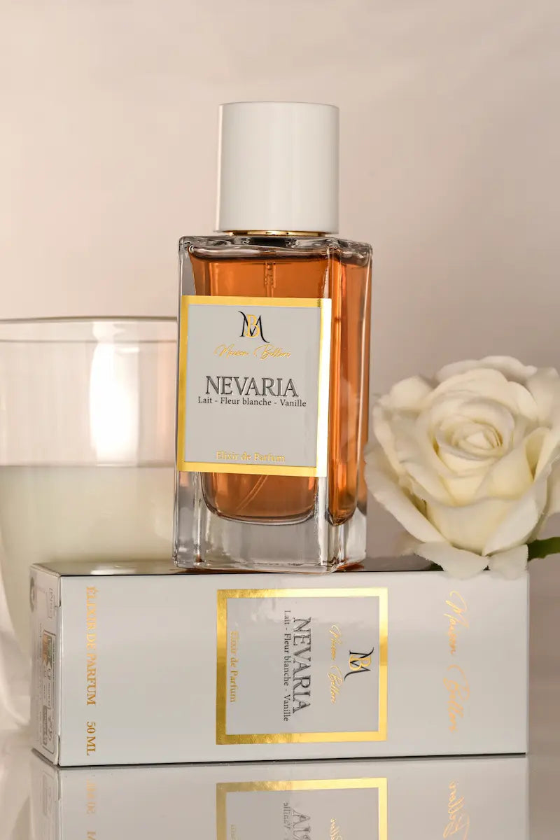 Nevaria – Élixir de Parfum 35 % Lait, Fleurs Blanches & Vanille | Maison Bellori
