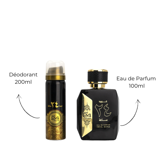 Eau de Parfum et Déodorant Oud 24 Hours Ard Al Zaafran