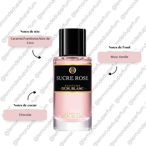 Extrait de Parfum Sucre Rose Parfums D'or Blanc