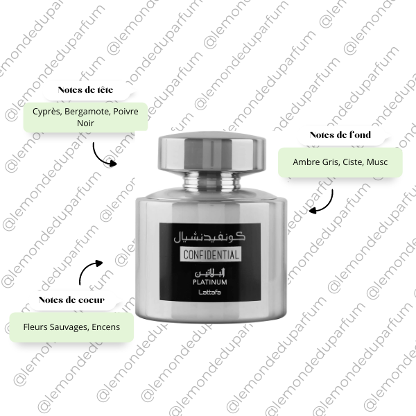 Eau de Parfum Confidential Platinum Lattafa