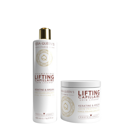 Duo Lifting Capillaire Kératine et Argan Soin Lissant KeraQueen's