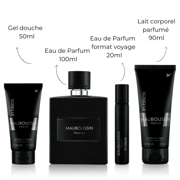 Coffret Homme 4 pièces In Black Mauboussin