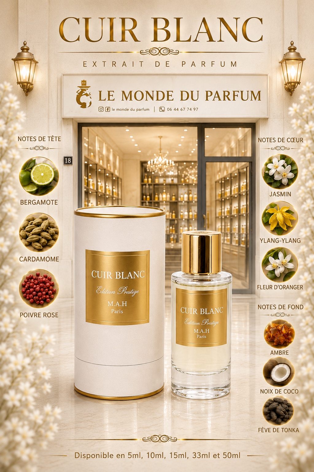 Cuir Blanc MAH Paris – Extrait de Parfum